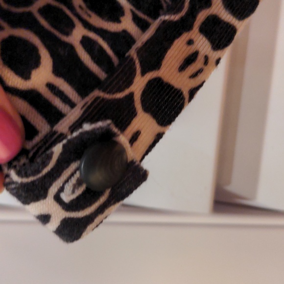 J. Crew Size M 100% Wool Dress Elbow Length Sleeves Chain Pattern Black & Cream - Picture 9 of 11